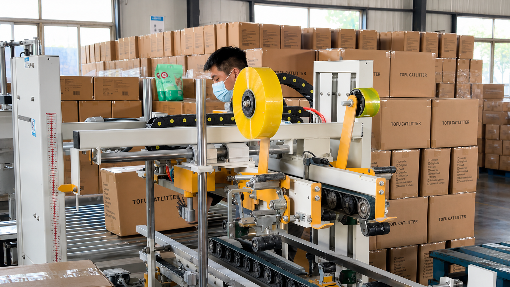 Plant fiber cat litter production line